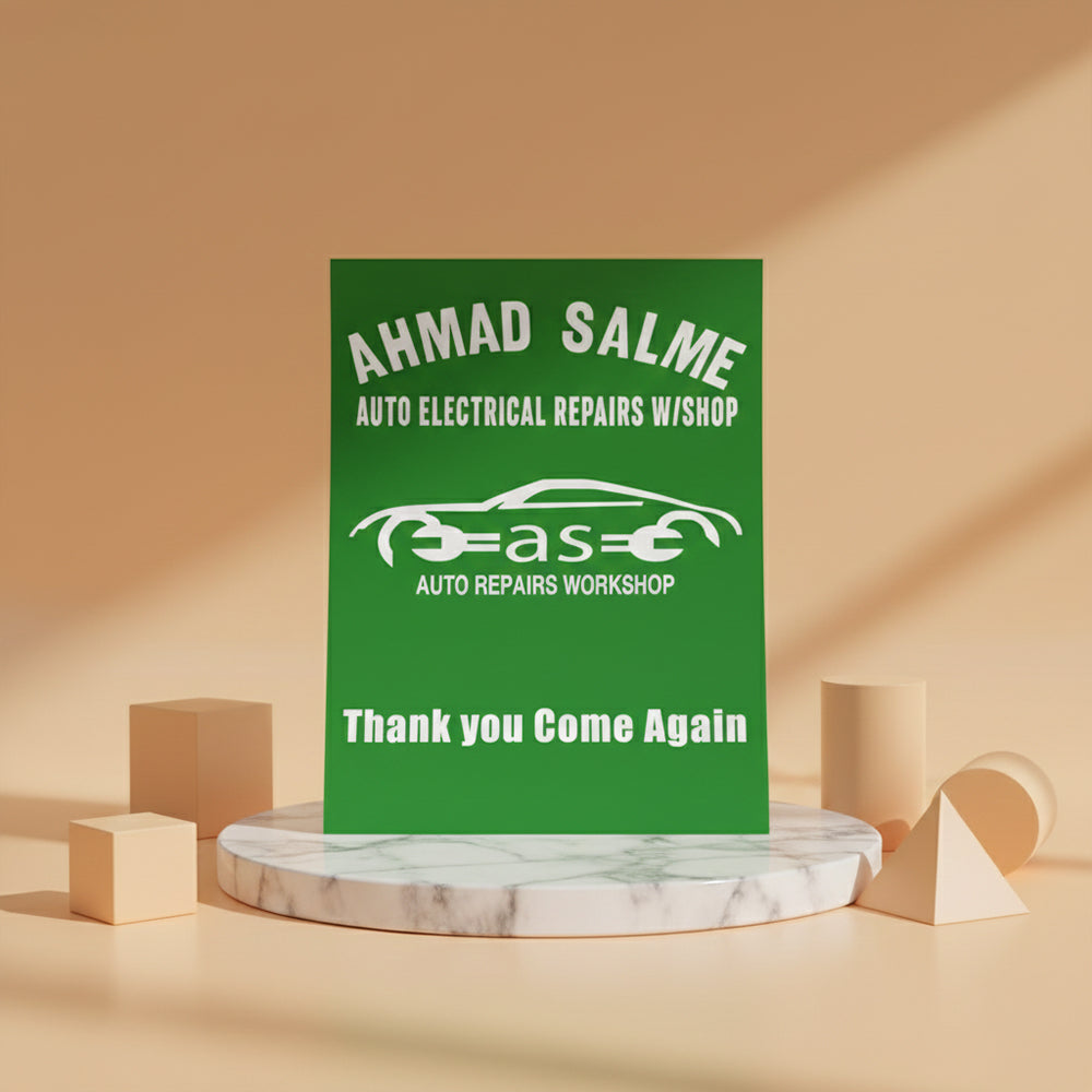 Car Mat - 1 or 2 Color (Glossy 135gsm)